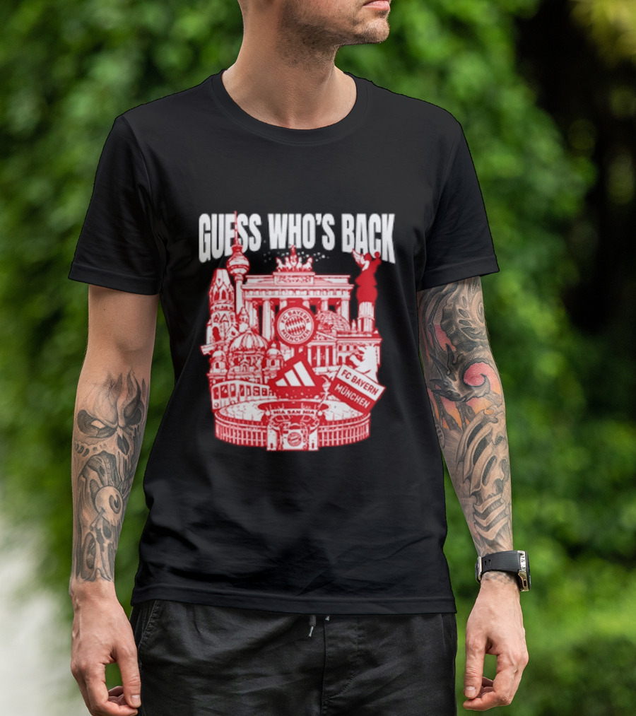 Guess Who's Back FC Bayern Munchen Iconic City Landmarks Red T-Shirt