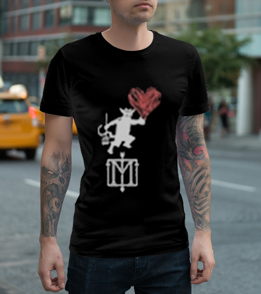 The Menzingers Heart Flame Devil Holding Heart T-Shirt