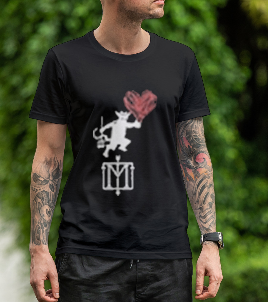 The Menzingers Heart Flame Devil Holding Heart T-Shirt