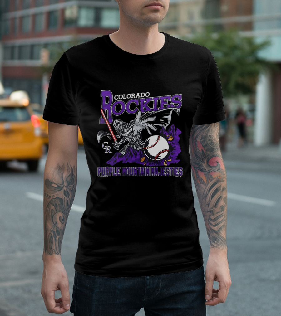 Colorado Rockies Purple Mountain Majesties Star Wars Baseball T-Shirt