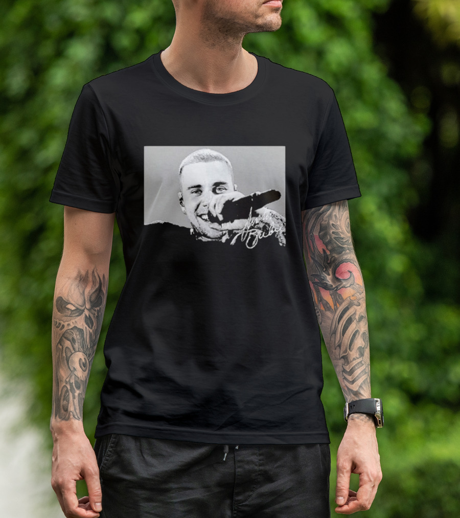 Justin Bieber Coachella Concert Signature Microphone Performance T-Shirt