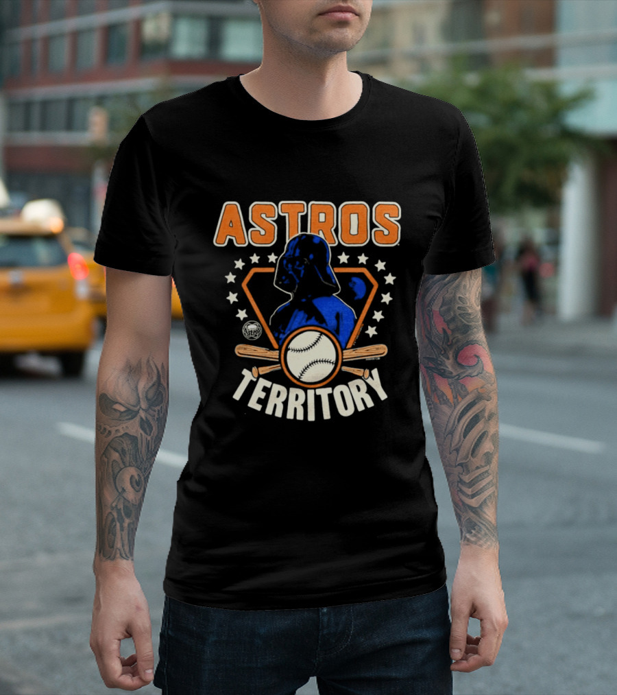 Youth Houston Astros Territory Star Wars Collaboration With Baseball And Darth Vader T-Shirt