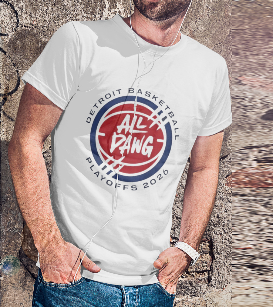 Detroit Basketball All Dawg Playoffs 2026 T-Shirt