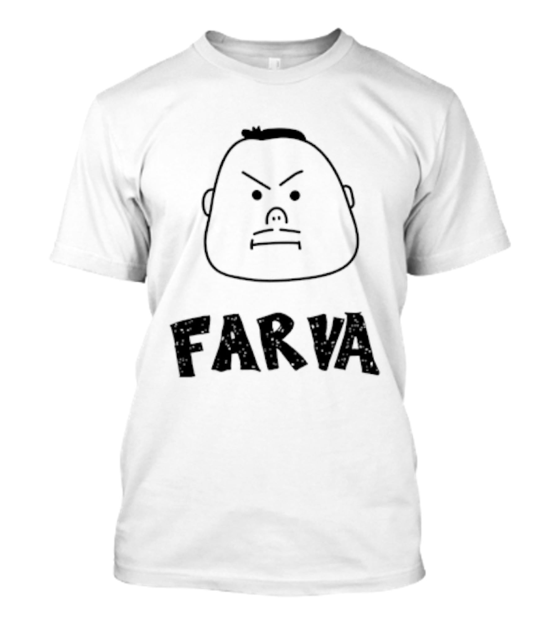 Farva Cartoon Big Head Bachelor Party Drawing T-Shirt