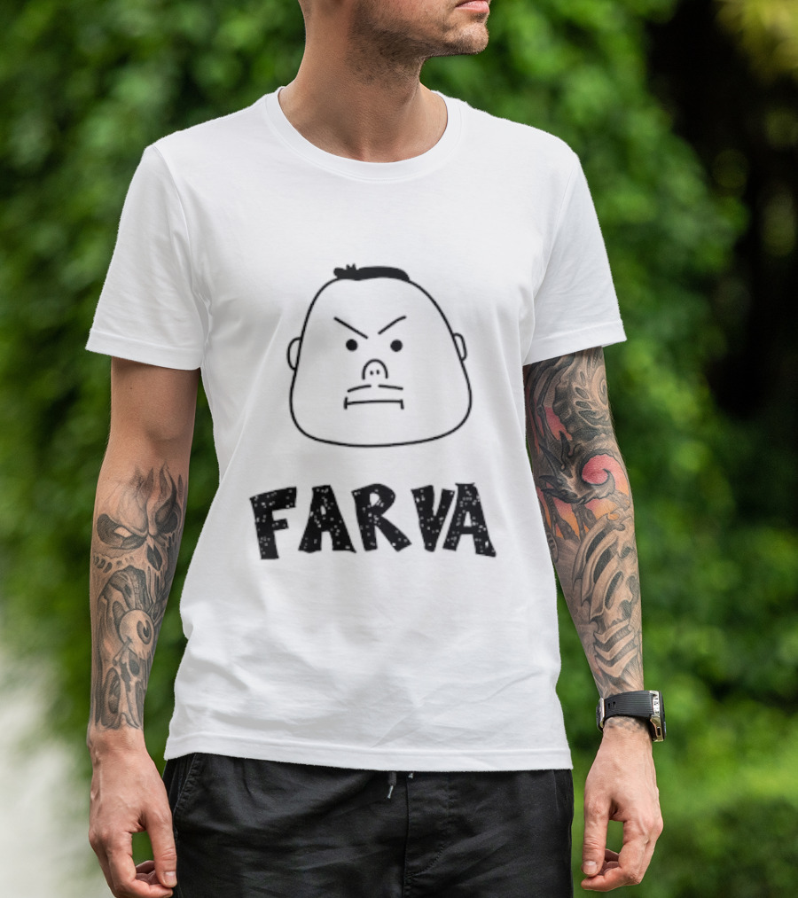 Farva Cartoon Big Head Bachelor Party Drawing T-Shirt