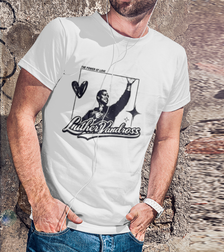 Luther Vandross R&B Only Power Of Love Heart And Star T-Shirt