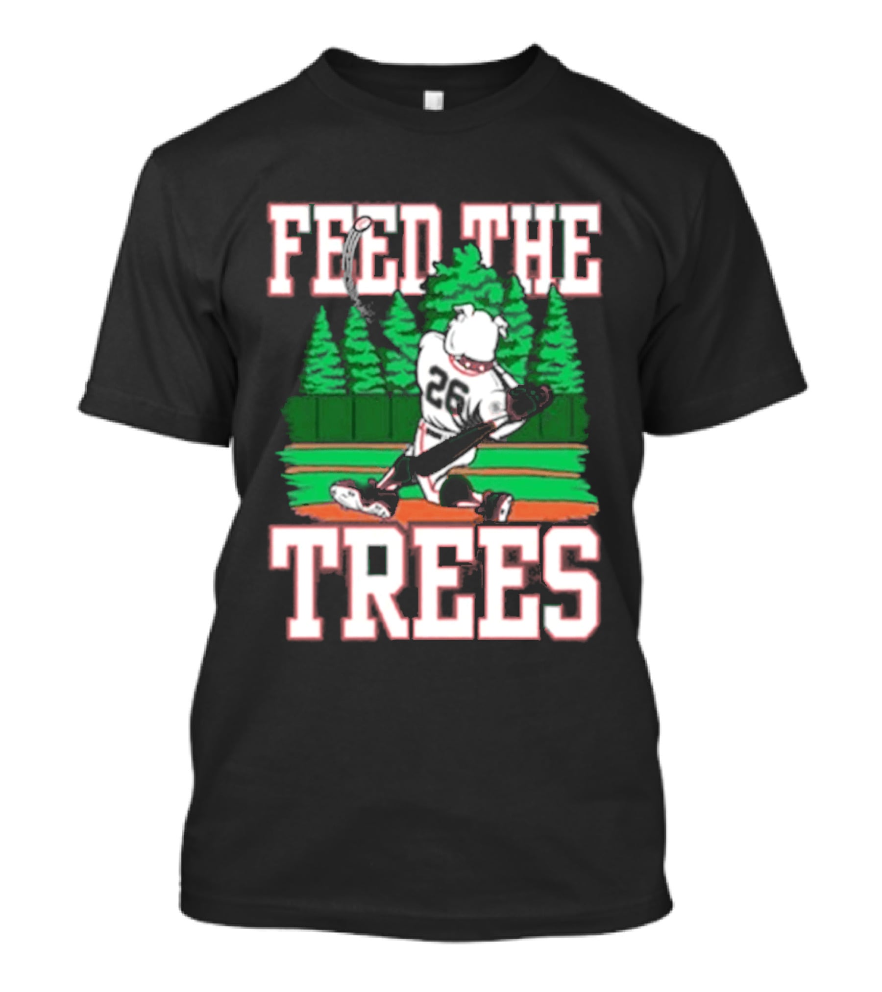 Feed The Trees Baseball Batter Forest Swing 28 T-Shirt