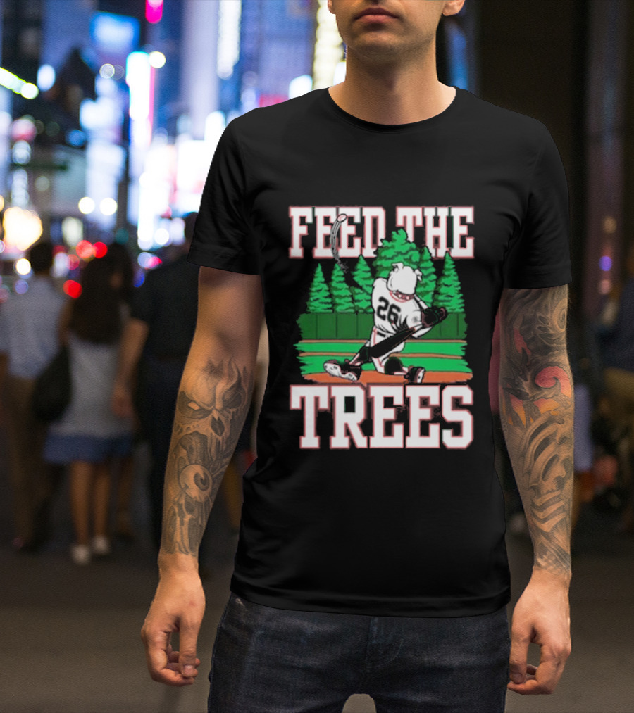 Feed The Trees Baseball Batter Forest Swing 28 T-Shirt