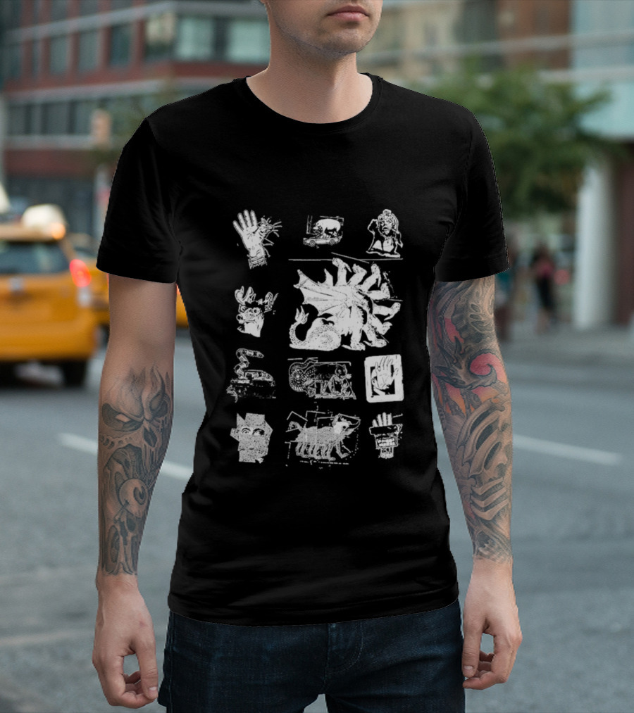 Goose Chain Yer Dragon Collage T-Shirt