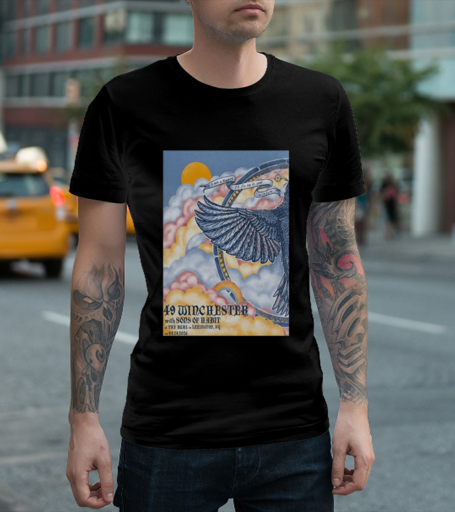 49 Winchester Sons Of Habit The Burl Lexington KY April 24 2026 Bird And Cloud T-Shirt