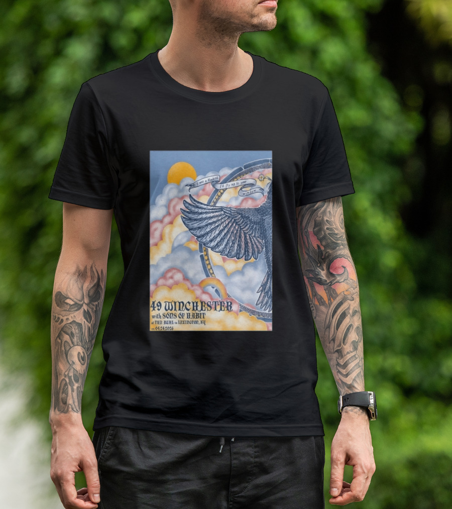 49 Winchester Sons Of Habit The Burl Lexington KY April 24 2026 Bird And Cloud T-Shirt