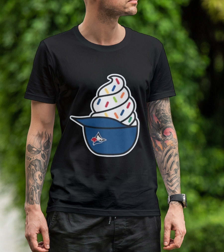 2026 Blue Jays Ice Cream Helmet Toronto Baseball Fan Cap Sundae T-Shirt