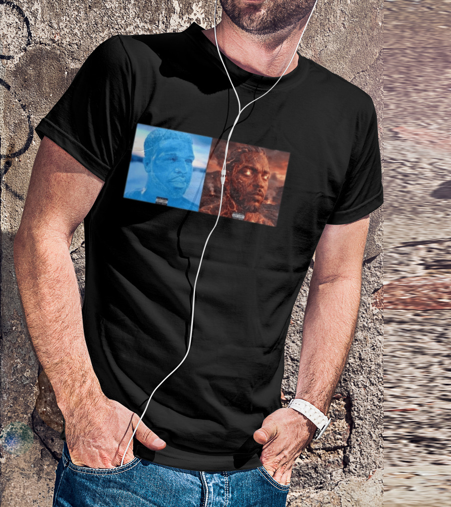 Drake Iceman Kendrick Lamar Fireman Album Cover Mashup T-Shirt