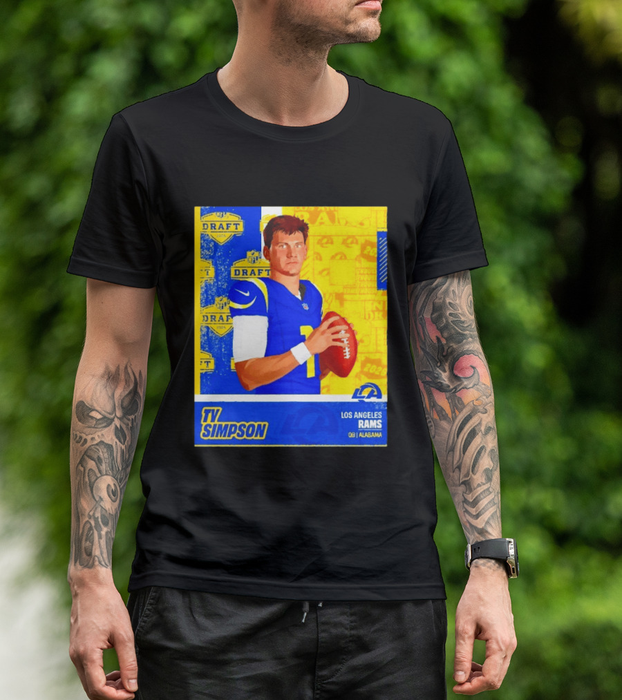 Ty Simpson Los Angeles Rams NFL Draft 2026 Quarterback Alabama T-Shirt