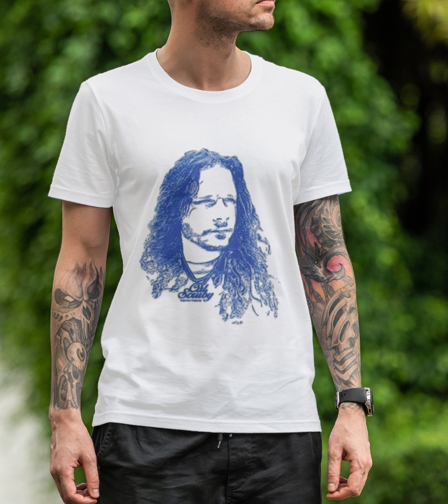 Cal Scruby Tdyk Blue Long Hair T-Shirt