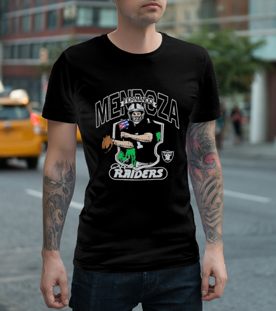 Fernando Mendoza Raiders Football Quarterback T-Shirt