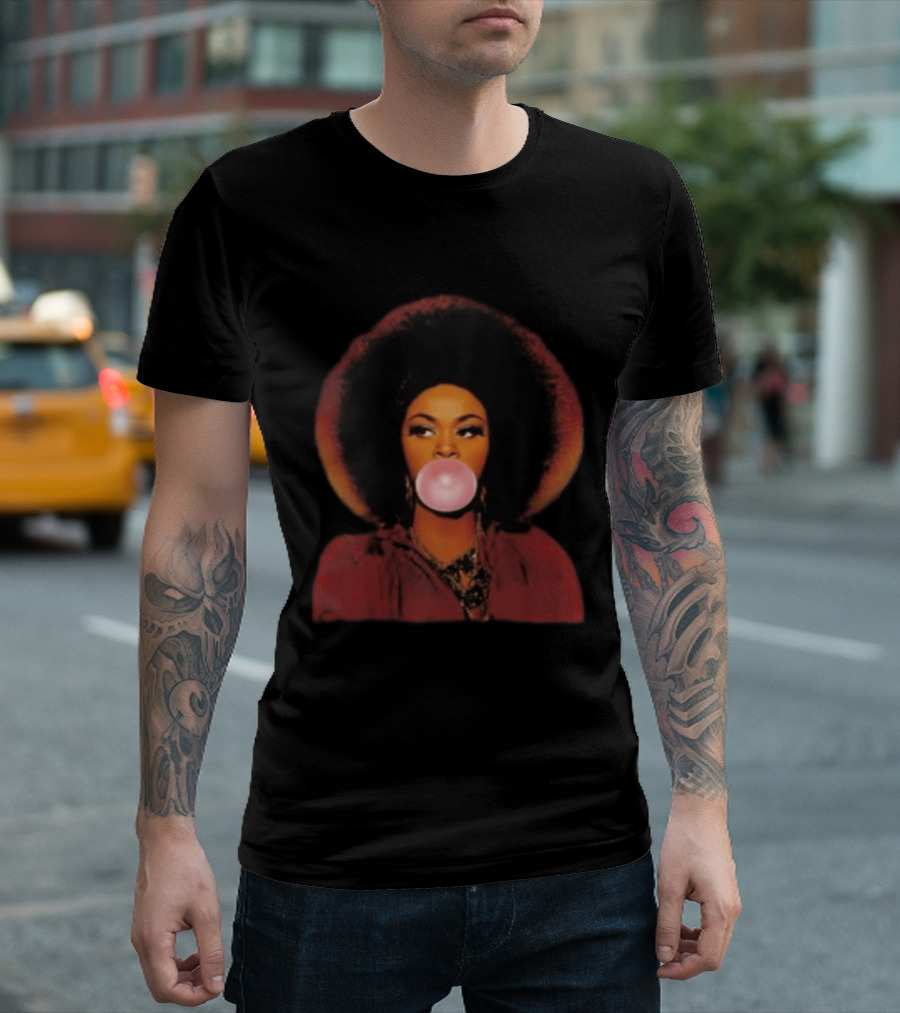 Miss Jill Scott Bubblegum Afro Silhouette Trend T-Shirt