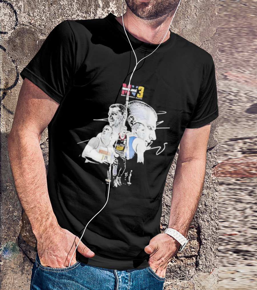 Denver Nuggets Nikola Jokic 3 MVP Basketball Art NBA 15 T-Shirt