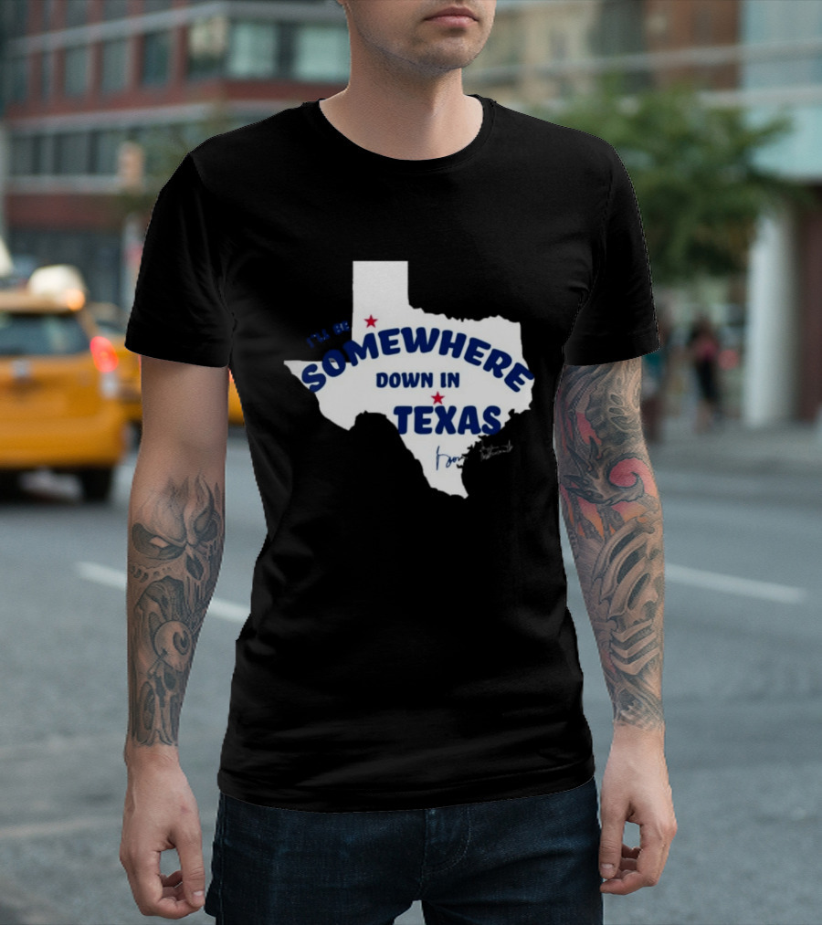 George Strait 2026 Spring Tour I'll Be Somewhere Down In Texas Map T-Shirt