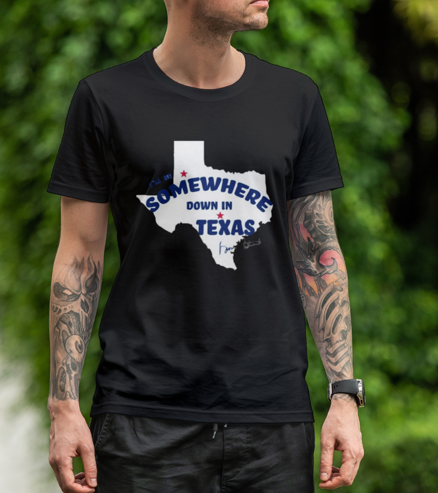George Strait 2026 Spring Tour I'll Be Somewhere Down In Texas Map T-Shirt