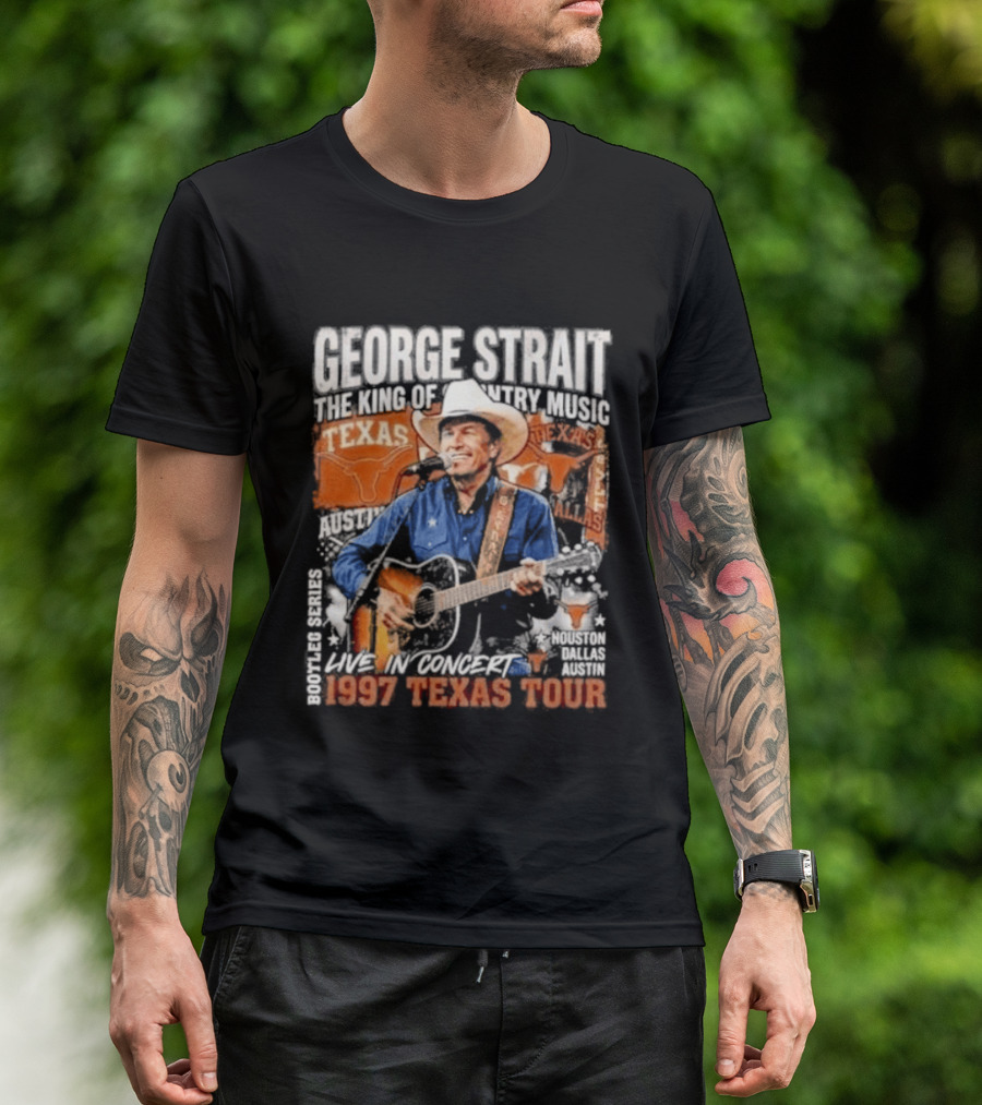 George Strait The King Of Country Music 1997 Texas Tour May 15 2026 Moody Center Austin TX NCAA Texas Longhorns T-Shirt