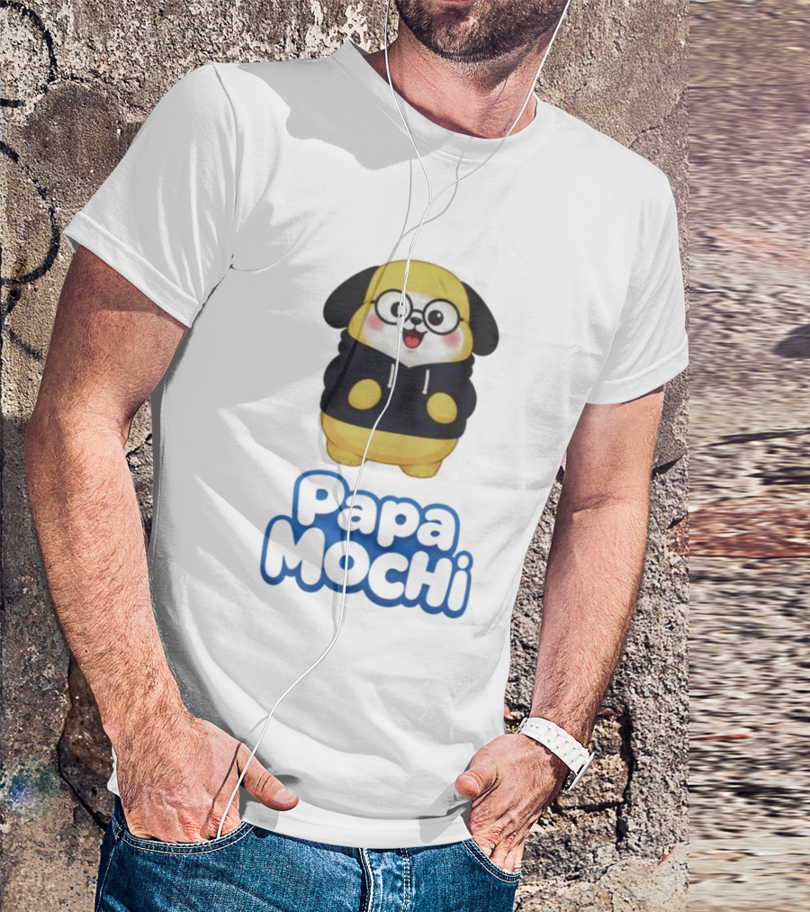 Papa Mochi Cute Character With Glasses T-Shirt