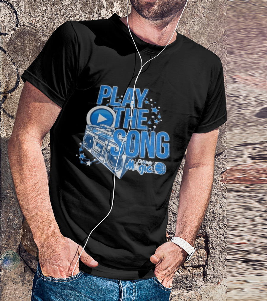 Play The Song Orlando Magic Boombox And Stars T-Shirt