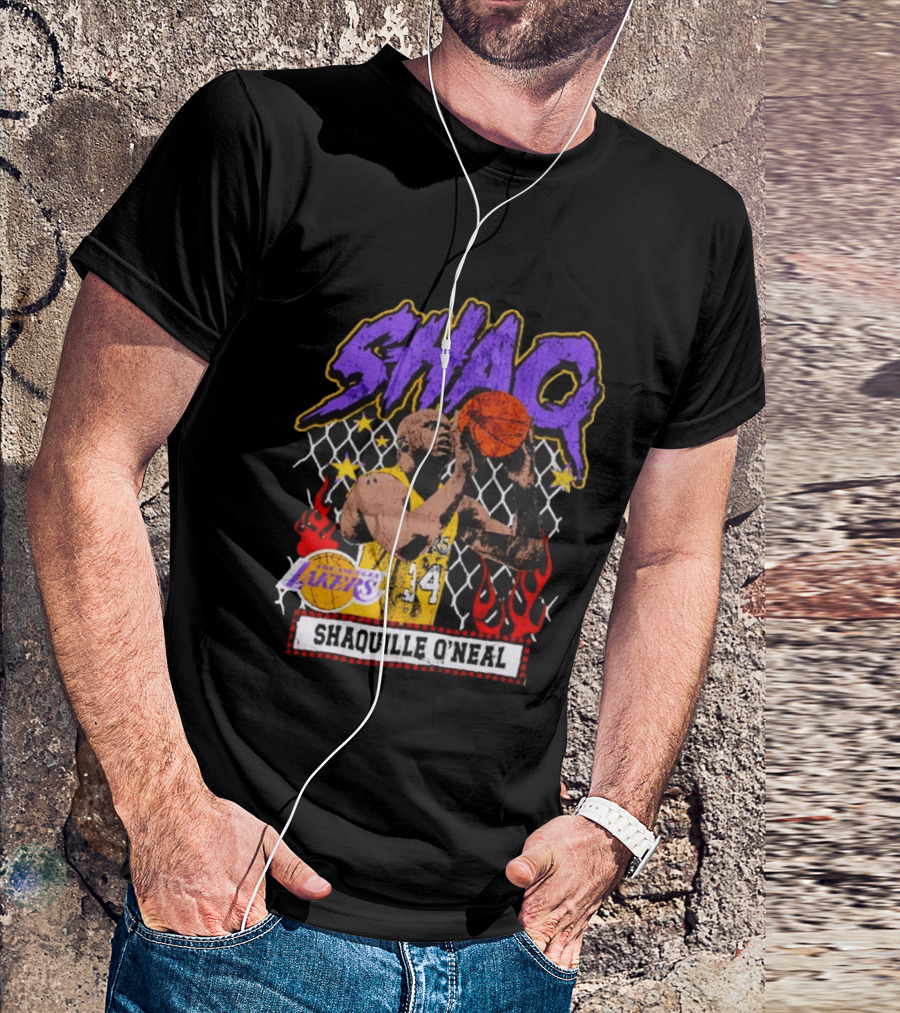 Shaquille O'Neal Shaq Los Angeles Lakers Basketball Icon 34 T-Shirt