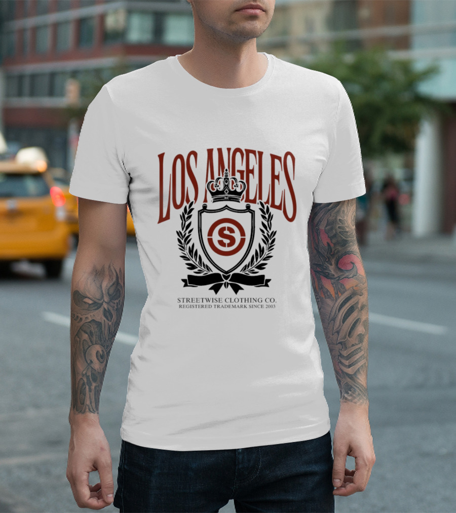 Los Angeles Streetwise Clothing Co Registered Trademark City Crest Since 2003 T-Shirt
