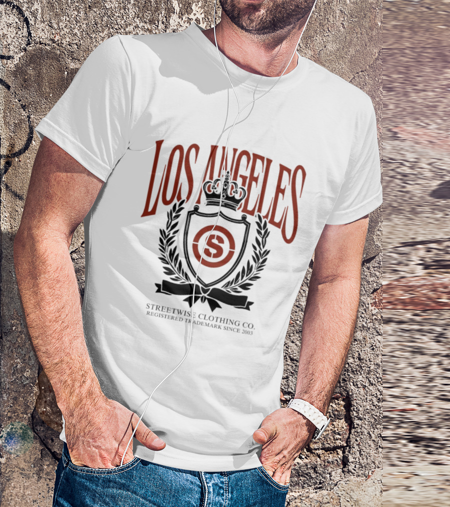 Los Angeles Streetwise Clothing Co Registered Trademark City Crest Since 2003 T-Shirt