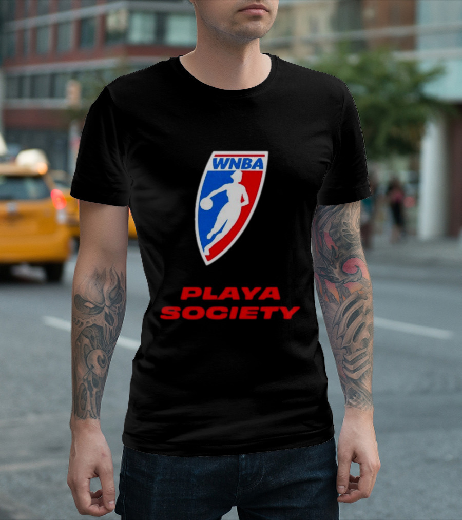WNBA Playa Society Women's National Basketball Association T-Shirt