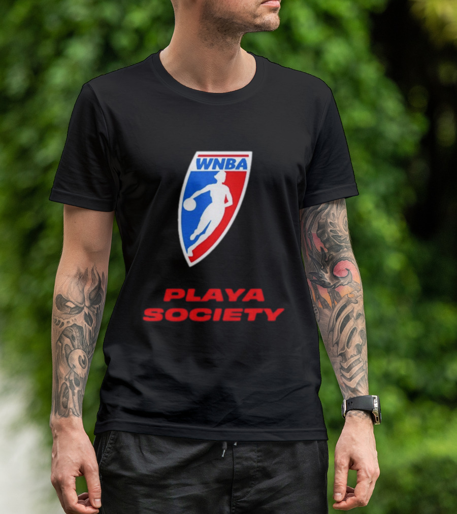 WNBA Playa Society Women's National Basketball Association T-Shirt
