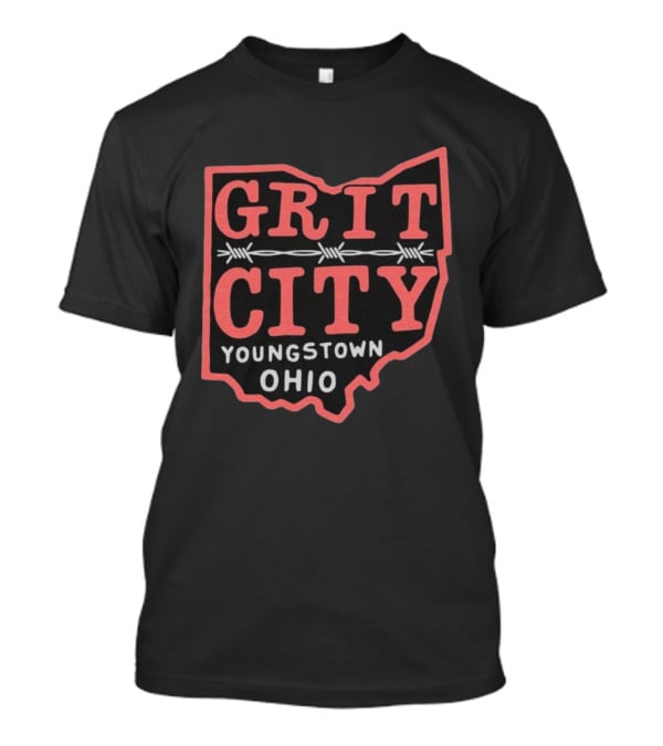 Grit City Youngstown Ohio Barbed Wire State T-Shirt