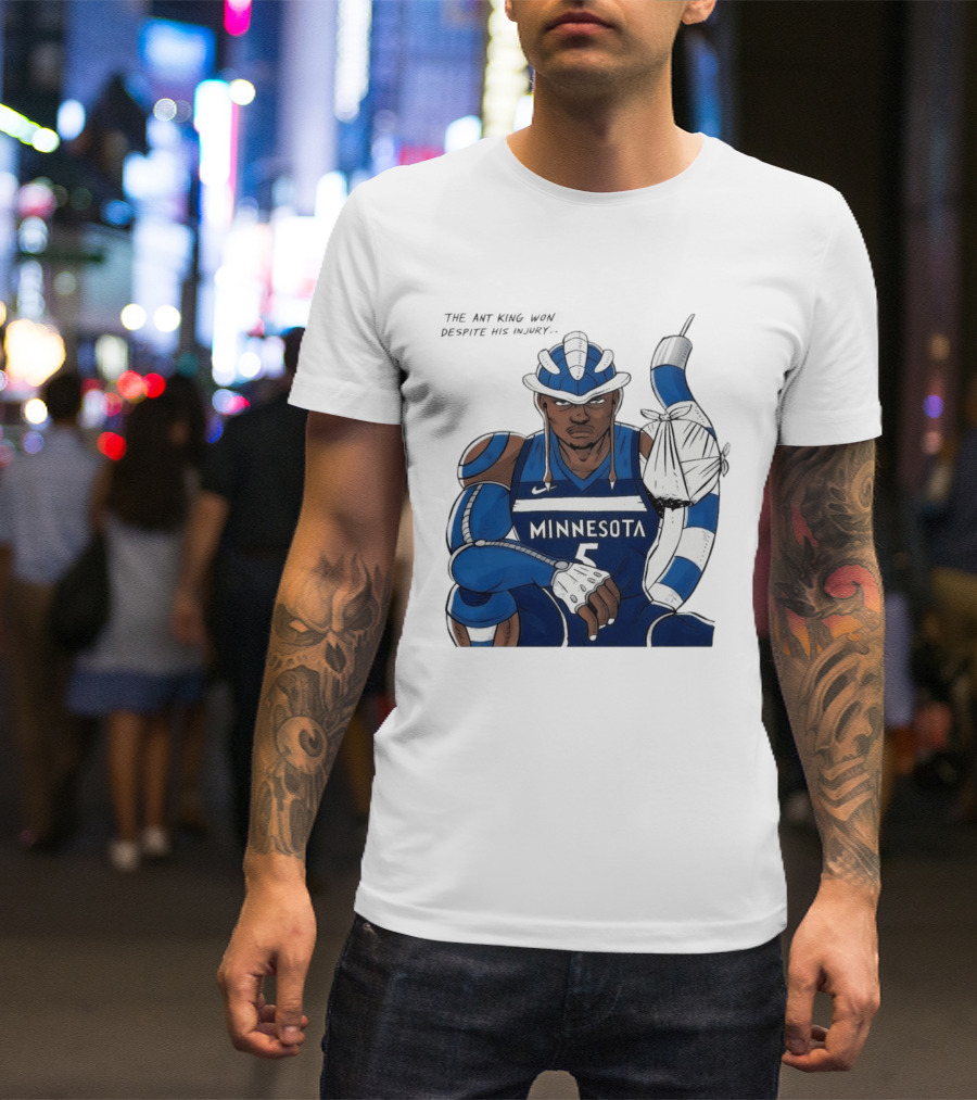 Anthony Edwards Minnesota Timberwolves Game 2 Ant King Triumph Injury T-Shirt