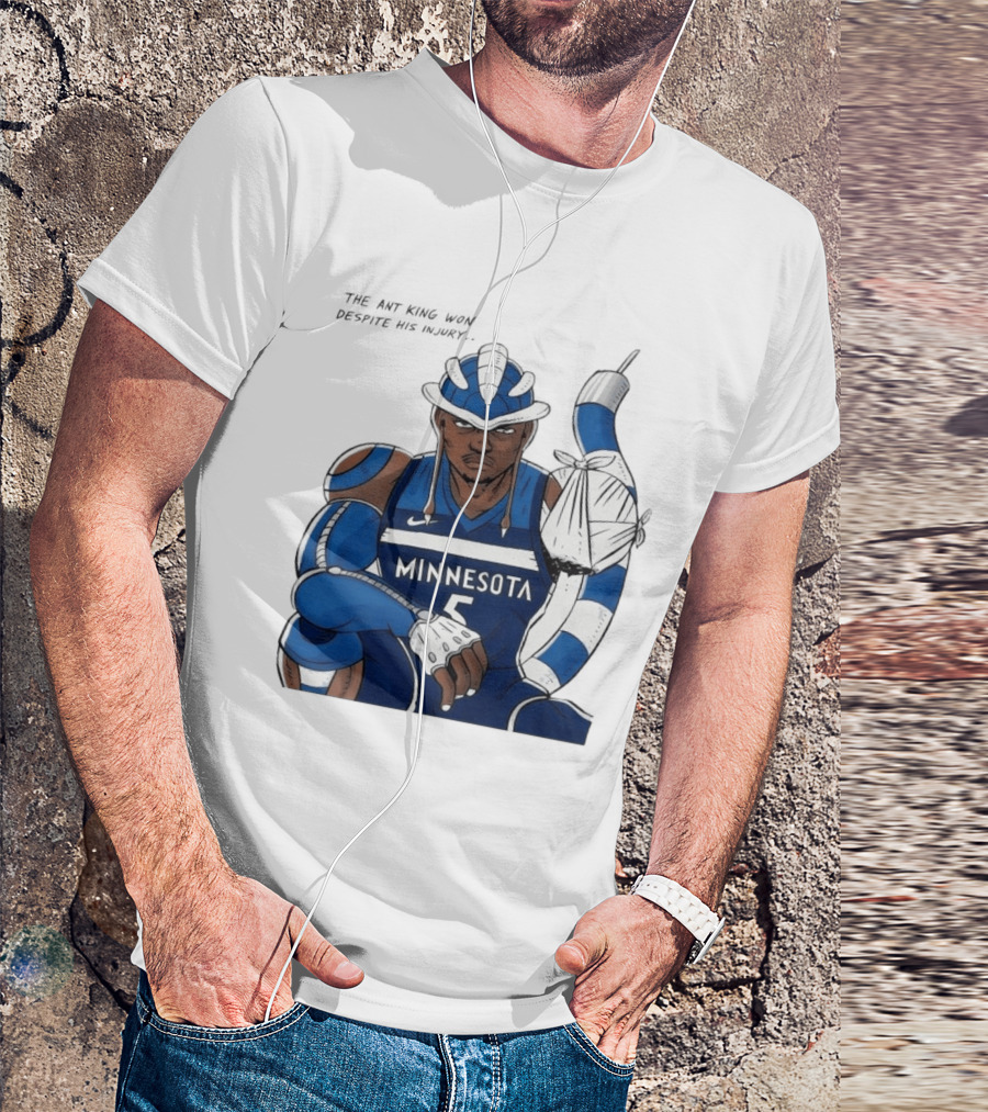 Anthony Edwards Minnesota Timberwolves Game 2 Ant King Triumph Injury T-Shirt