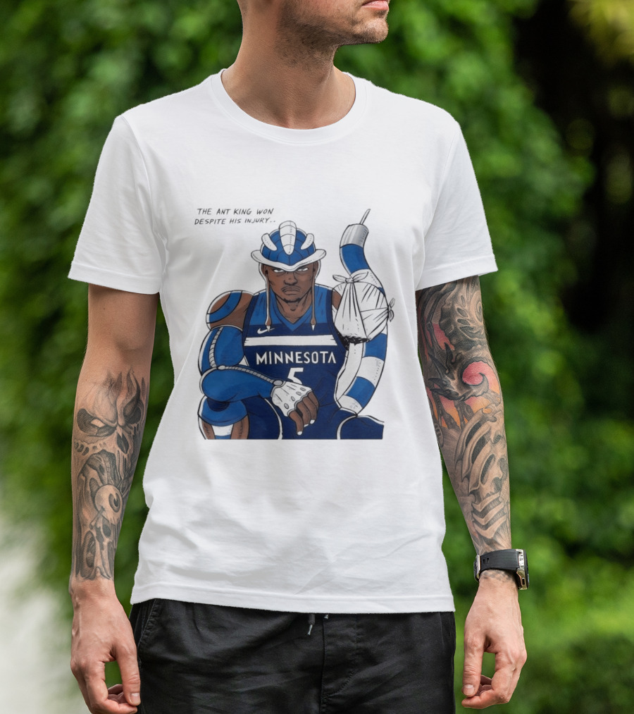 Anthony Edwards Minnesota Timberwolves Game 2 Ant King Triumph Injury T-Shirt