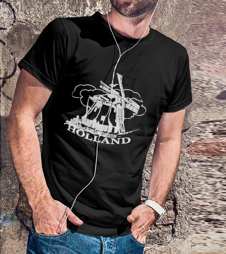 Jaafar Jackson Holland Windmill Classic Dutch Scene T-Shirt