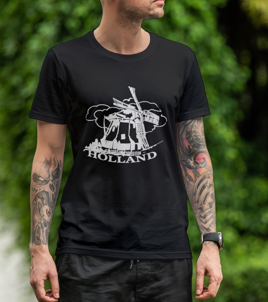 Jaafar Jackson Holland Windmill Classic Dutch Scene T-Shirt