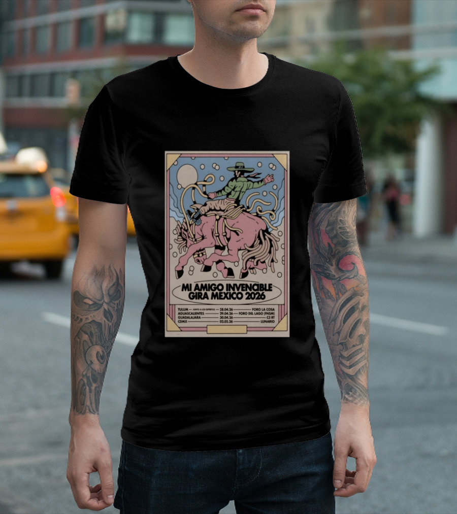 Mi Amigo Invencible Gira Mexico 2026 Tour Tulum Aguascalientes Guadalajara CDMX April 28 May 2 T-Shirt