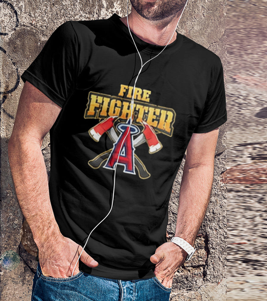 2026 Angels Firefighter Appreciation Giveaway Fire Fighter Axes T-Shirt