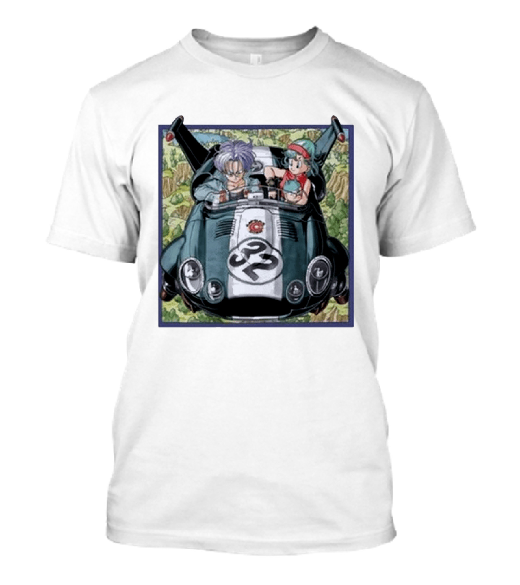 Dragon Ball Z Capsule Corp Adventure Trunks And Bulma Car Ride T-Shirt