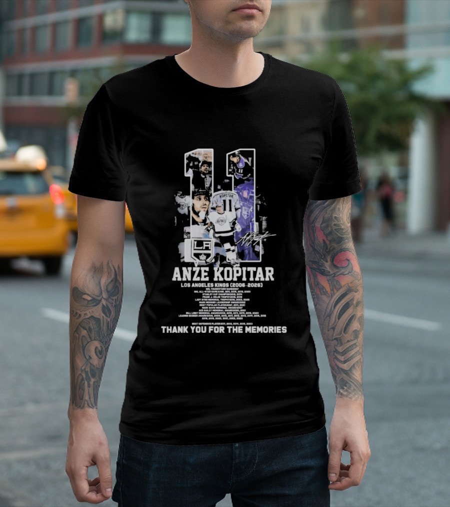 Anze Kopitar 11 Los Angeles Kings 2006 2026 Thank You For The Memories T-Shirt