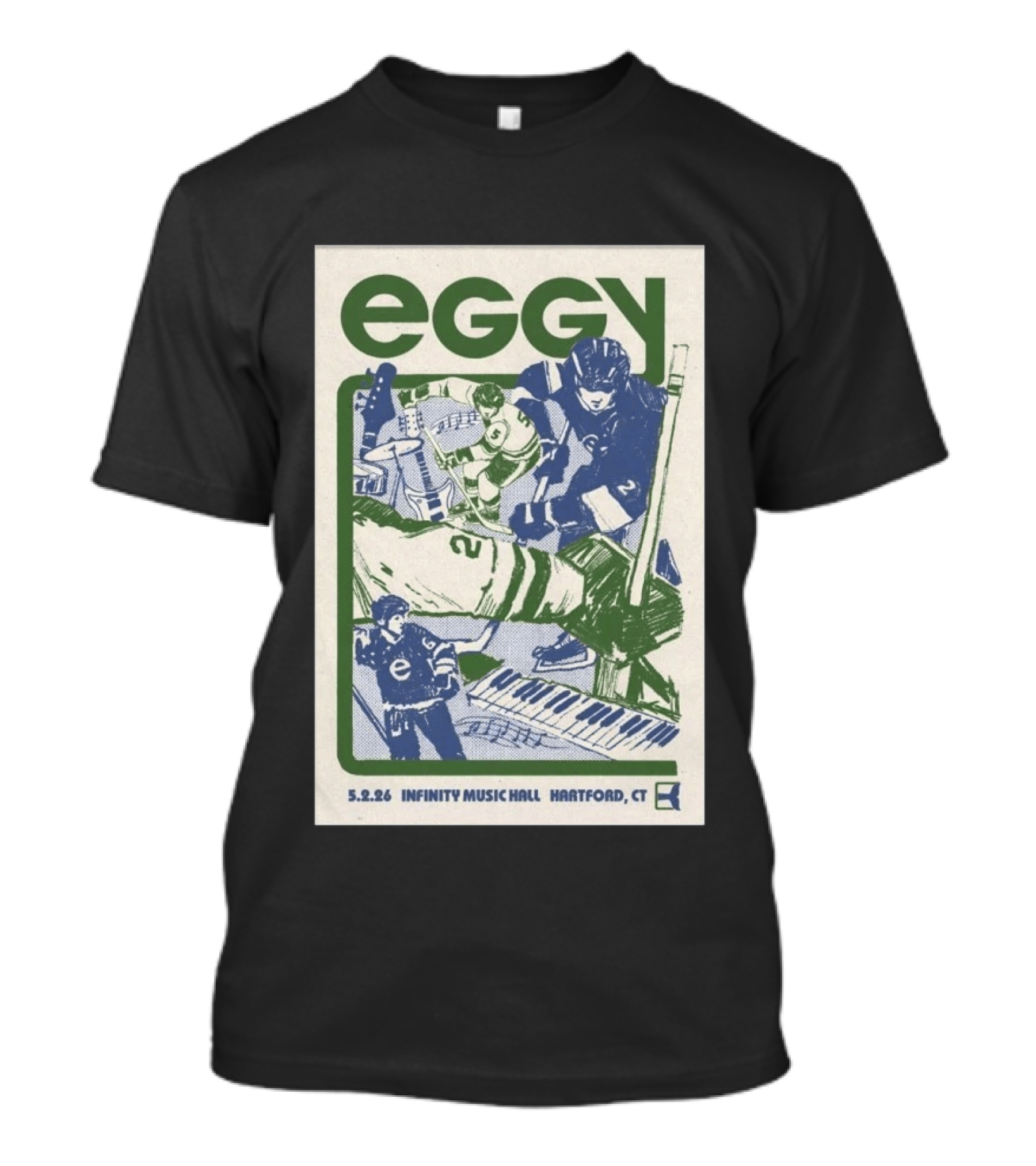 Eggy Concert May 2 2026 Infinity Music Hall Hockey Theme Hartford CT T-Shirt