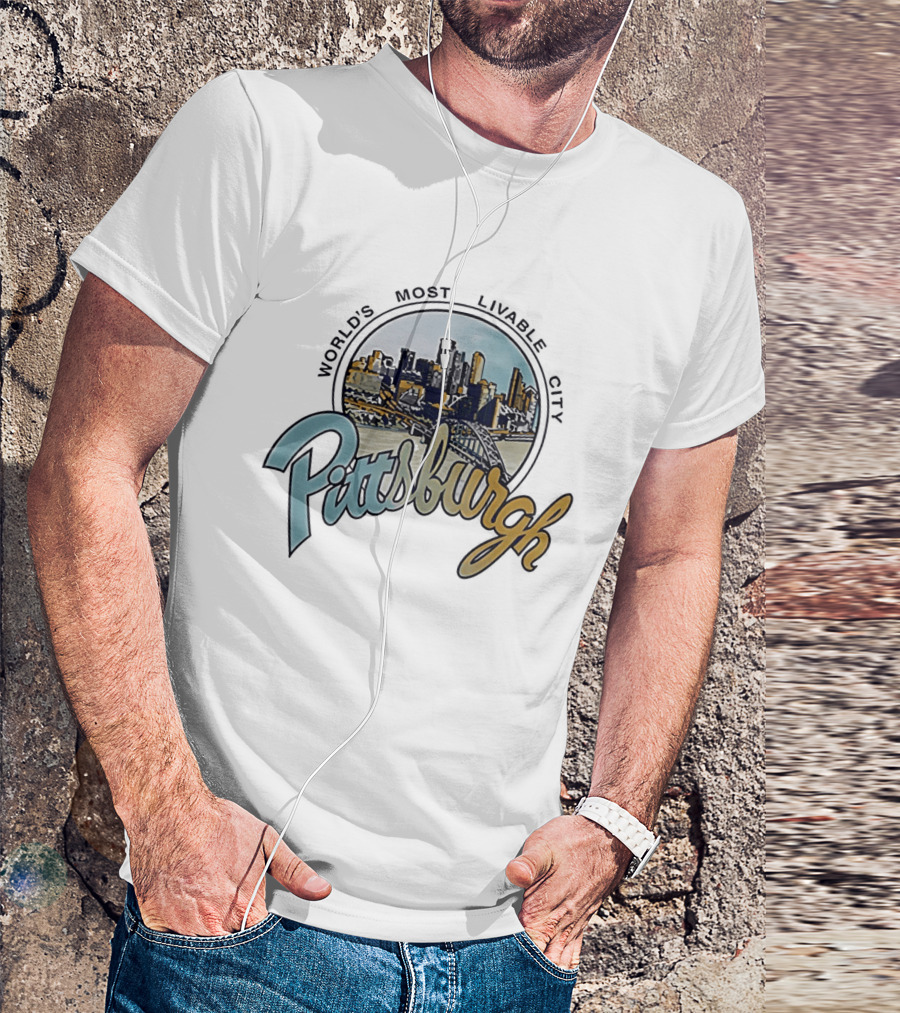 World's Most Livable City Pittsburgh Skyline T-Shirt