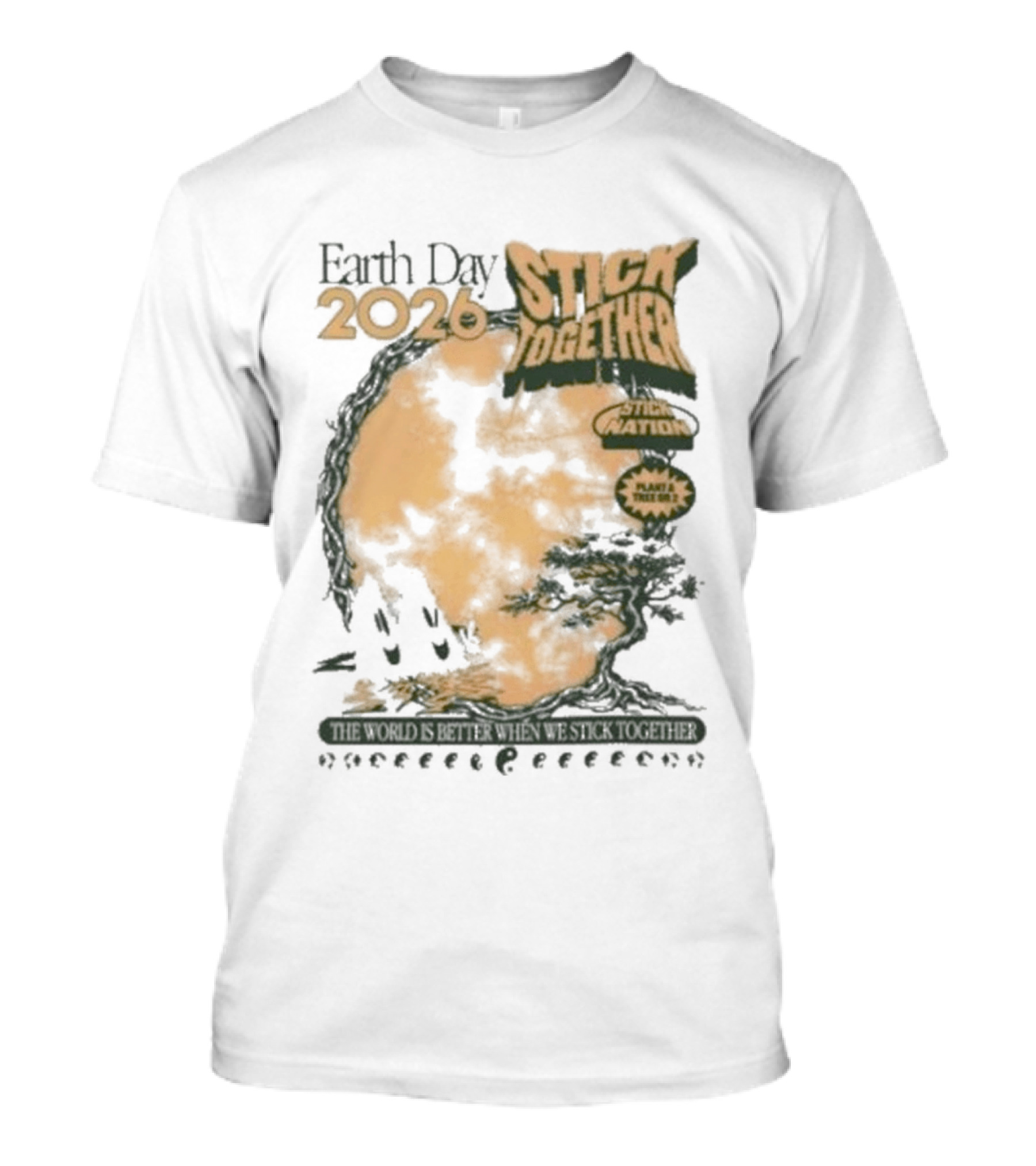 Earth Day 2026 Stick Together Save Animals Power Protection T-Shirt
