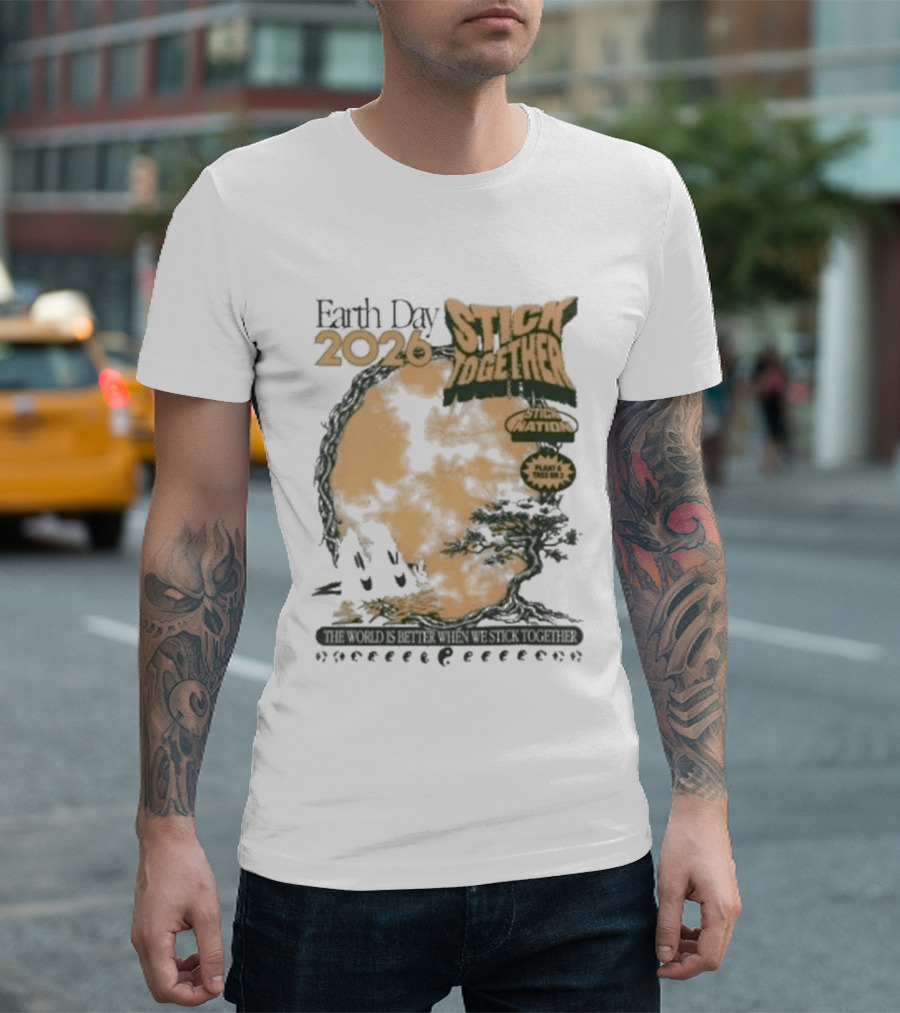 Earth Day 2026 Stick Together Save Animals Power Protection T-Shirt
