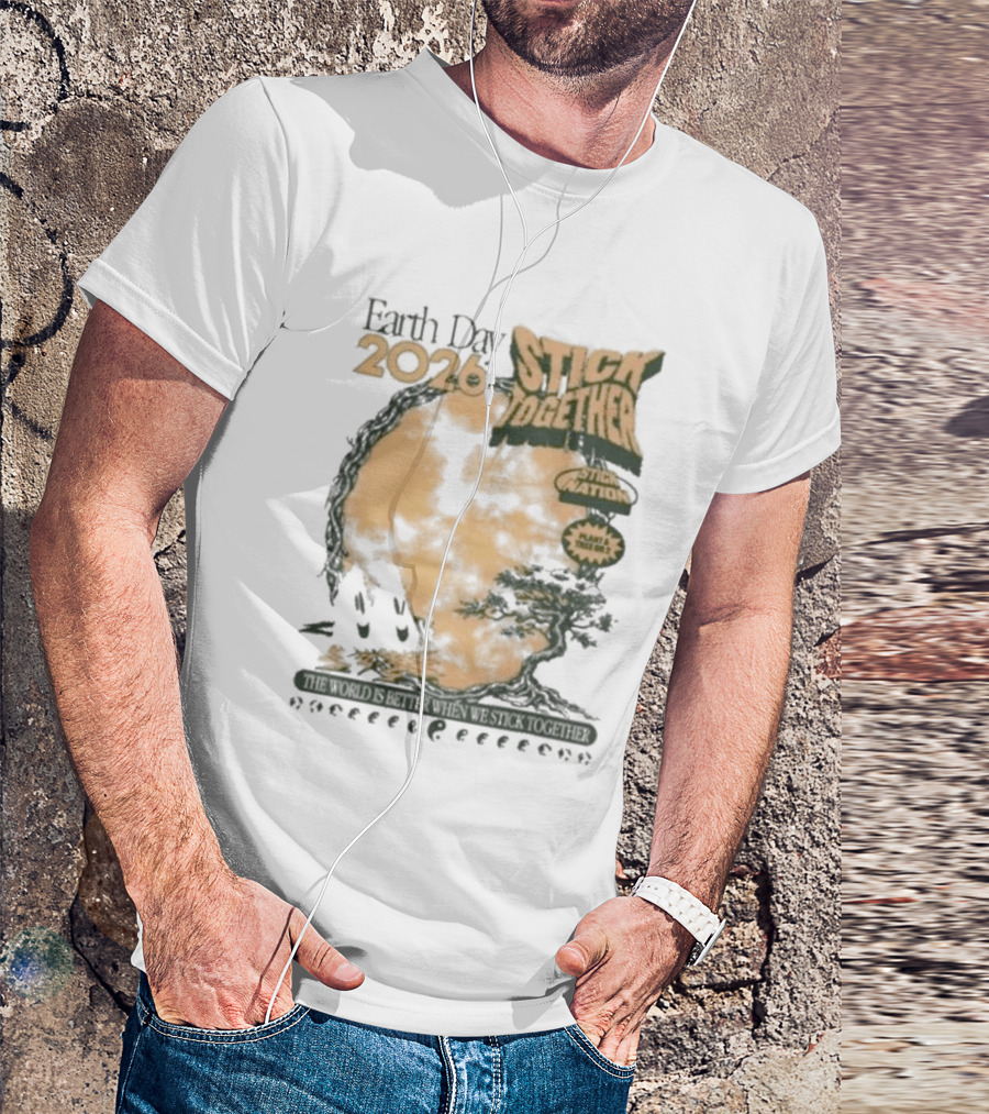 Earth Day 2026 Stick Together Save Animals Power Protection T-Shirt