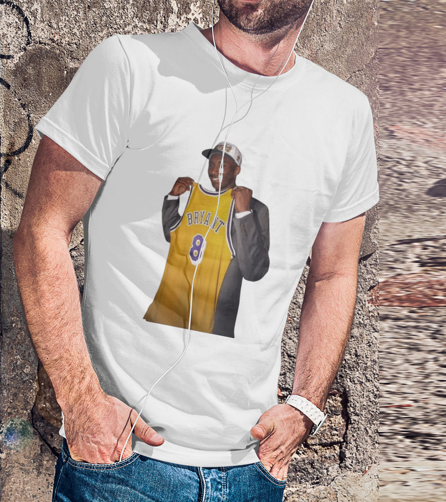 Bryant 8 Lakers Jersey Iconic Kobe Image T-Shirt