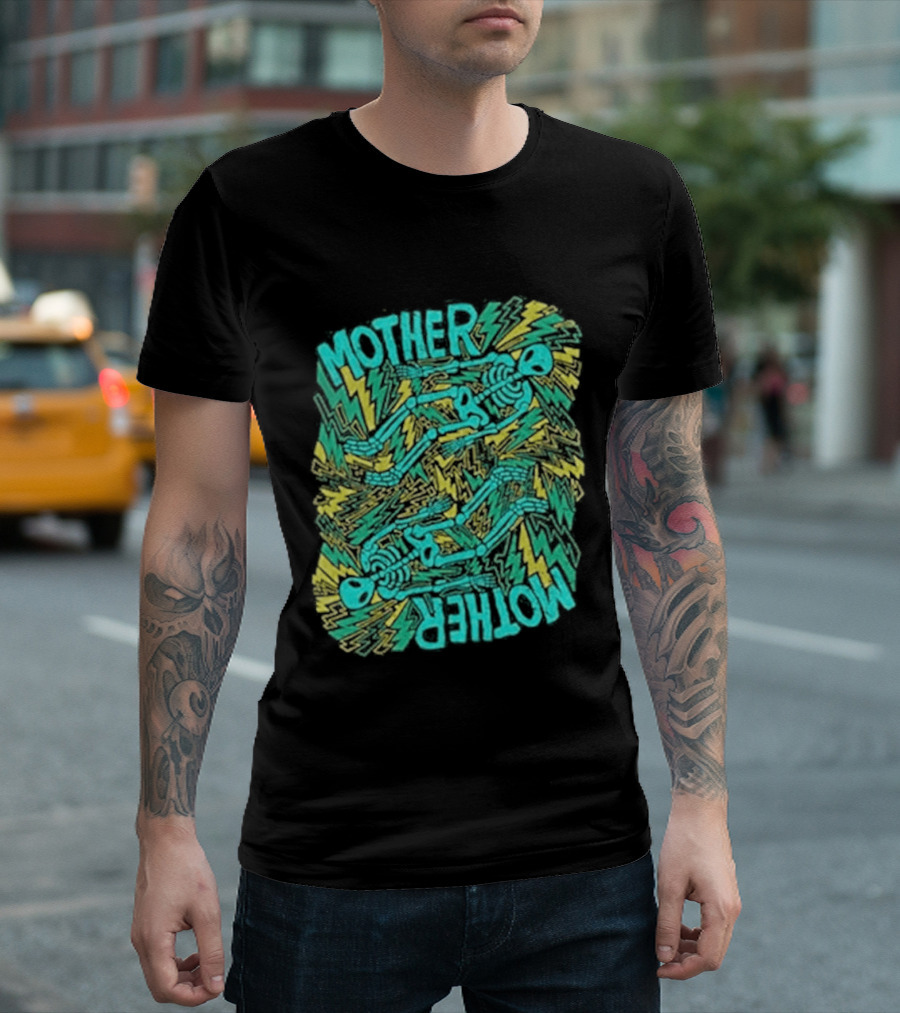 Mother Mother Grief Chapter Au Tour Lightning Figures And Neon T-Shirt