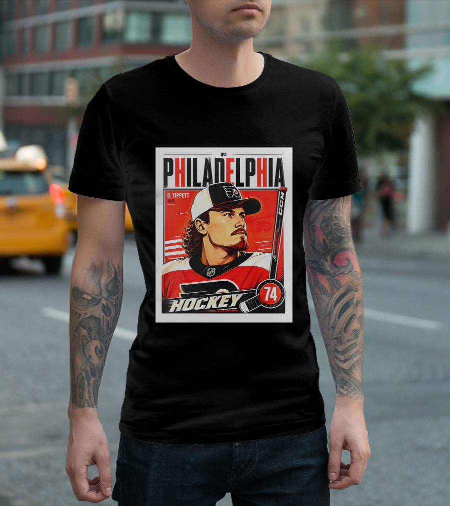 Owen Tippett 74 Philadelphia Flyers Hockey Vintage Style 2025 T-Shirt